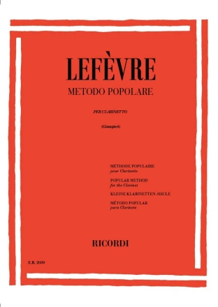 J.X. Lefevre Metodo Popolare Per Clarinetto Clarinetto