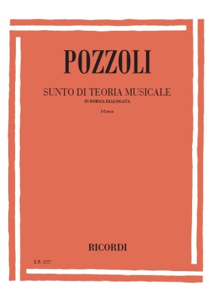 E. Pozzoli Sunto Di Teoria Musicale In Forma Dialogata Opere Teoriche