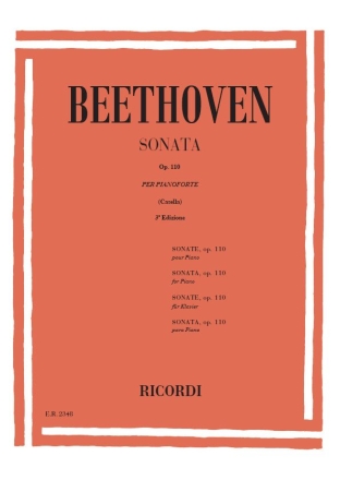 L.V. Beethoven 32 Sonate: N. 31 In La Bem. Op. 110 Pianoforte