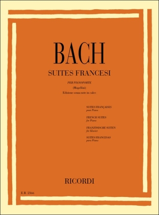 J.S. Bach 6 Suites Francesi Bwv 812 - 817 Pianoforte