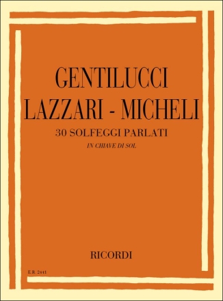 Gentilucci  30 Solfeggi Parlati In Chiave Di Sol Opera Theory