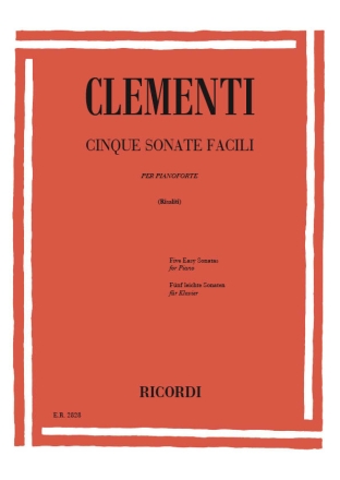 Muzio Clementi 5 Sonate Facili Pianoforte