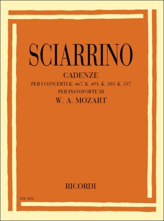 S. Sciarrino Cadenze Per I Concerti Per Pianoforte Kv 467, Piano