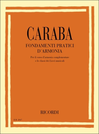 P. Caraba Fondamenti Pratici D'Armonia Opera Theory