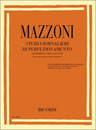 G. Mazzoni Studi Giornalieri Di Perfezionamento Trombone O Tuba