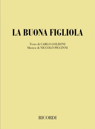 N. Piccinni La Buona Figliola Books (Opera)