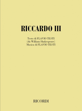 F. Testi Riccardo III Books (Opera)