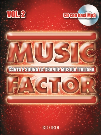 Music Factor Vol.2 (+basi mp-3) per canto e chitarra Songbook testi con accordi