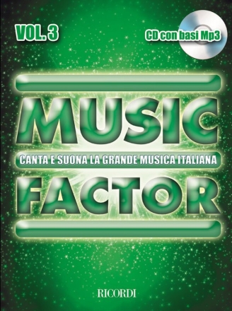 Music Factor Vol.3 (+basi mp-3) per canto e chitarra Songbook testi con accordi