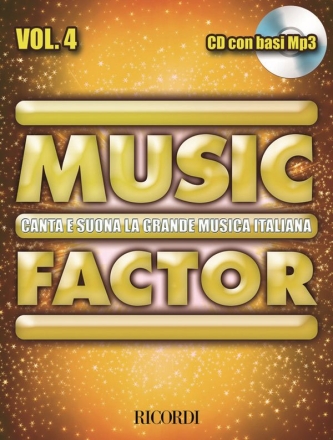 Music Factor vol.4 (+CD con basi mp3) per canto   Songbook testi e accordi