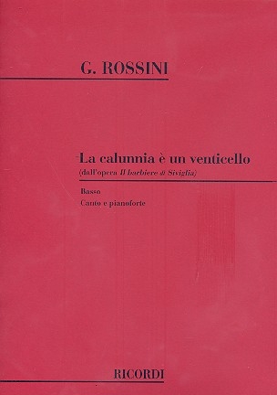 La calunnia  un venticello per basso e pianoforte