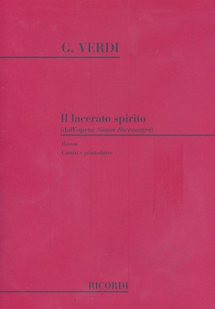 Il lacerato spirito for basso and piano