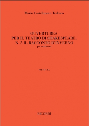 Tedesco M. Castelnuovo Ouvertures Per Il Teatro Di Shakespeare Classical