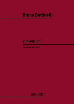 B. Bettinelli Due Invenzioni Partitura