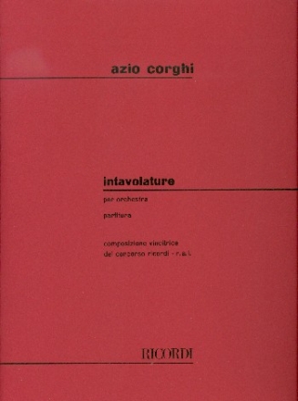 Intavolature per orchestra partitura