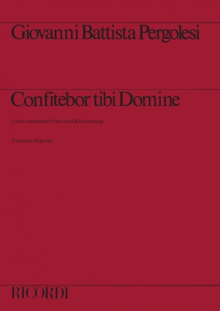 Confitebor tibi Domine for soloists, mixed chorus and orchestra vocal score (it/en)