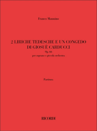 F. Mannino 2 Liriche Tedesche E Un Congedo Di Giosue Classical