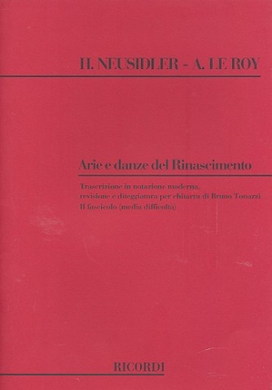 Arie e danze del Rinascimento vol.2 per chitarra