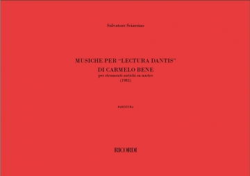 S. Sciarrino Musiche Per 'Lectura Dantis' Di Carmelo Bene Classical