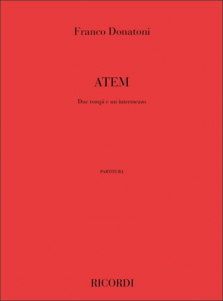 F. Donatoni Atem, Due Tempi E Un Intermezzo Classical