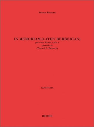 S. Bussotti In Memoriam (Cathy Berberian) Quartet