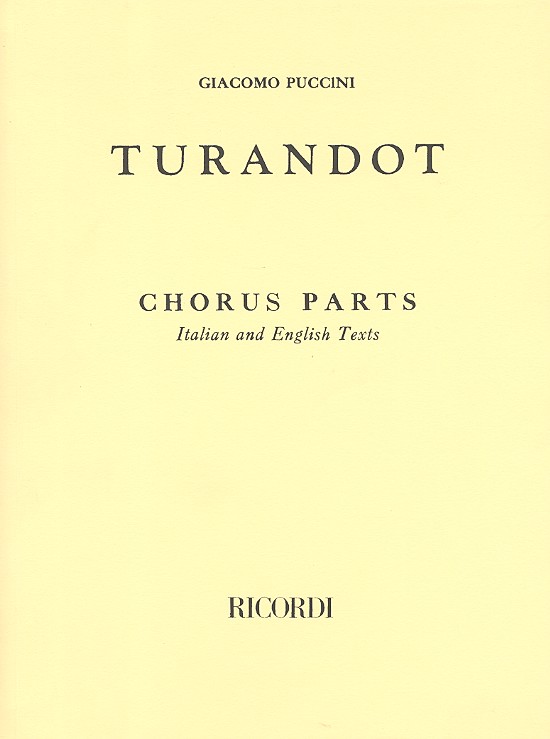 Turandot vocal score of the chorus parts (it/en)