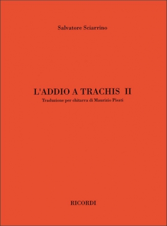 S. Sciarrino L'Addio A Trachis Ii Guitar / Lute