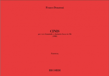 F. Donatoni Cinis Voice and various instruments