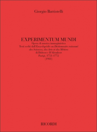 Experimentum Mundi (1981)  partitura