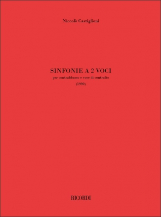 N. Castiglioni Sinfonie A 2 Voci Voice and various instruments