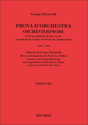 G. Battistelli Orchesterprobe (Prova D'Orchestra) Classical