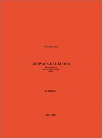 Cronaca Del Luogo (1999)   partitura (it)