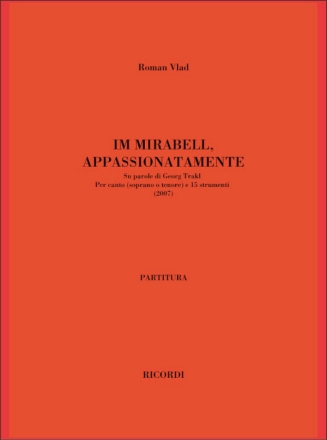 R. Vlad In Mirabell, Appassionatamente Voce/I and Orchestra