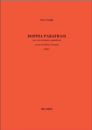 A. Corghi Doppia Parafrasi Vocal and Piano