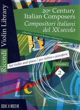 20th Century Italian Composers vol.2 for violin and piano