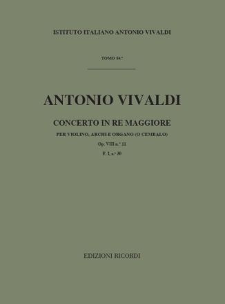 A. Vivaldi Concerti Per Vl., Archi E B.C.: In Re Op.VIII Orchestral material (for sale)