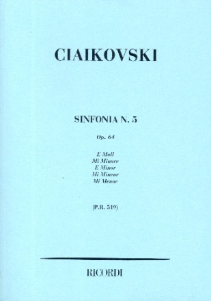 Sinfonie e-Moll Nr.5 op.64 fr Orchester Studienpartitur