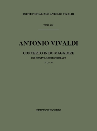 A. Vivaldi Concerti Per Vl., Archi E B.C.: In Do Rv 190 - Concerti Per Violino