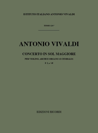 A. Vivaldi Concerti Per Vl. Archi E B.C.: In Sol Op.Ix N.10 Concerti Per Violino