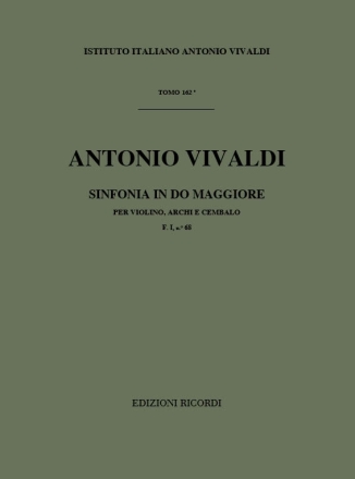 A. Vivaldi Concerti Per Vl., Archi E B.C.: In Do Rv 192 Concerti Per Violino