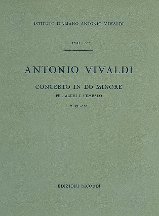 Concerto do minore RV119 F.XI:20 per archi e cembalo partitura