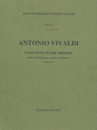 Concerto sol minore F.III:15 per violoncello, archi e bc partitura