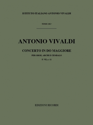 Concerti in C major FVII/11 (RV450) for oboe, strings and harpsichord score