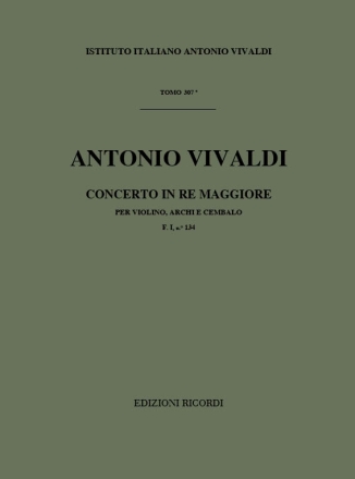 A. Vivaldi Concerti Per Vl., Archi E B.C.: In Re Rv 218 Concerti Per Violino