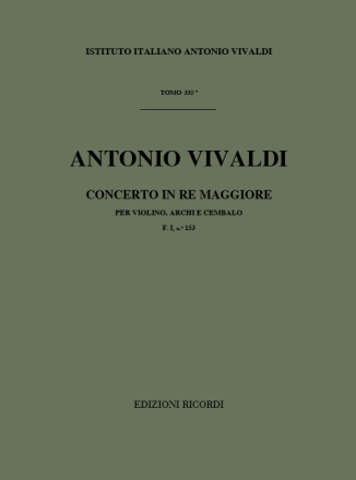 A. Vivaldi Concerti Per Vl., Archi E B.C.: In Re Rv 219 Concerti Per Violino