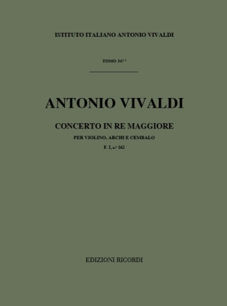 A. Vivaldi Concerti Per Vl., Archi E B.C.: In Re Rv 213 Concerti Per Violino