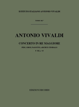 A. Vivaldi Concerti Per Strumenti Diversi, Archi E B.C.: Concerti Per Complessi Vari Con Orchestr