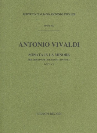 Sonata la minore F.XIV:3 RV43 per violoncello e bc patitura