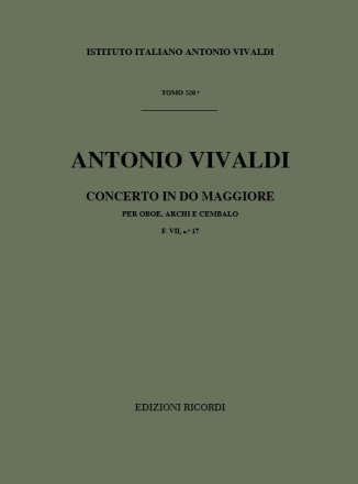 A. Vivaldi Concerti Per Ob., Archi E B.C.: In Do Rv 452 Concerti Per 1 O 2 Oboi