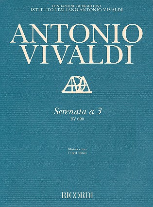 Serenata a 3 RV 690 per canto, 2 violini (Oboe), viola e basso score